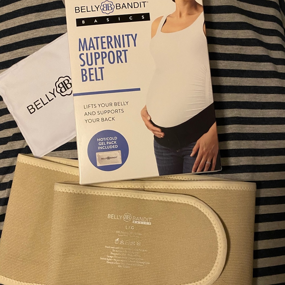 Maternity Support Belt w/ice pack sz L Beige